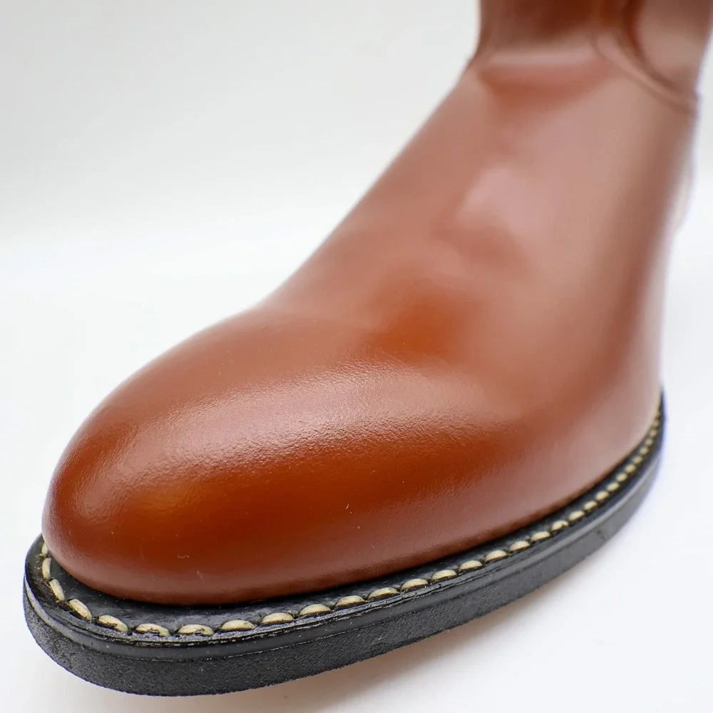 Vintage Justin Boots Mens 11 E Tan Brown Kiddie Leather Diamond J Boots 3802M